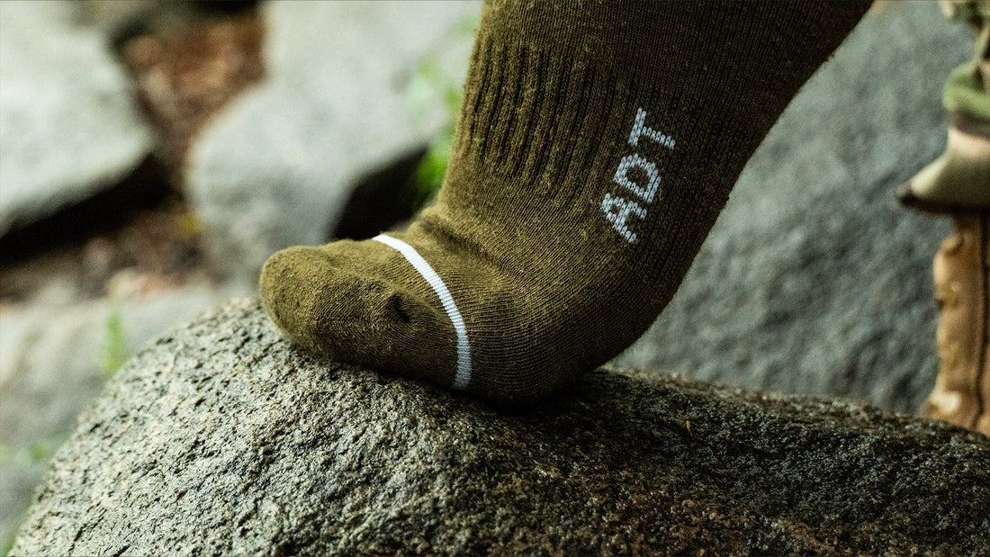 ADT Hemp Tactical Socks: 10A Long Lasting Antibacterial Cool Breathable Outdoor Crew Socks