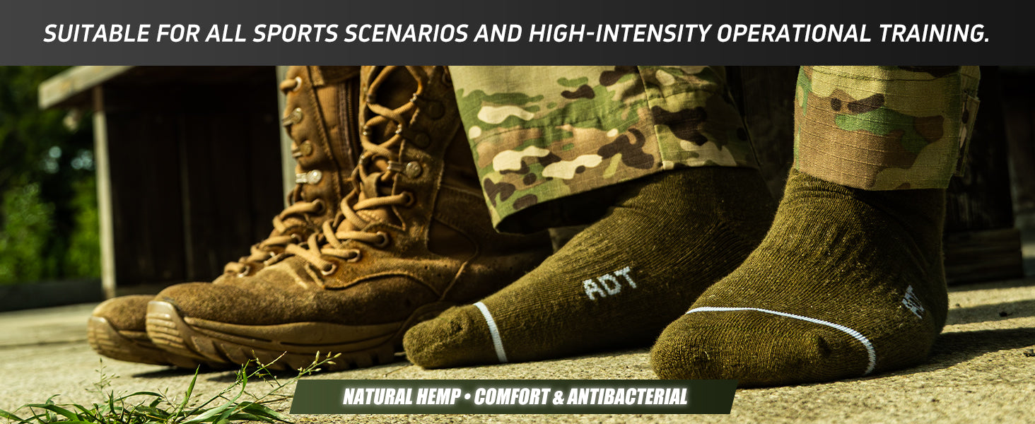 Yunfeng Functional Hemp Tactical Socks | Wholesale & Custom Available