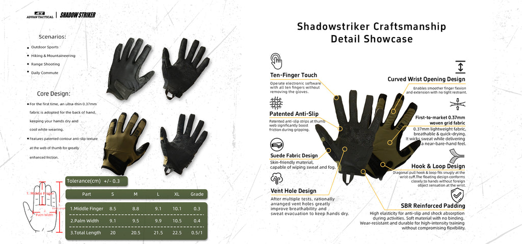 SHADOW STRIKER  0.37mm Ultra Thin Tactical Gloves | ADVAN TACTICAL