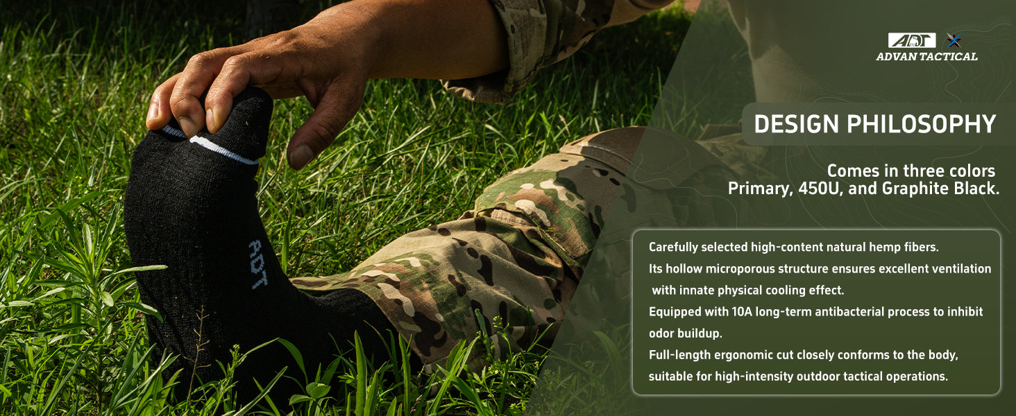 Yunfeng Functional Hemp Tactical Socks | Wholesale & Custom Available