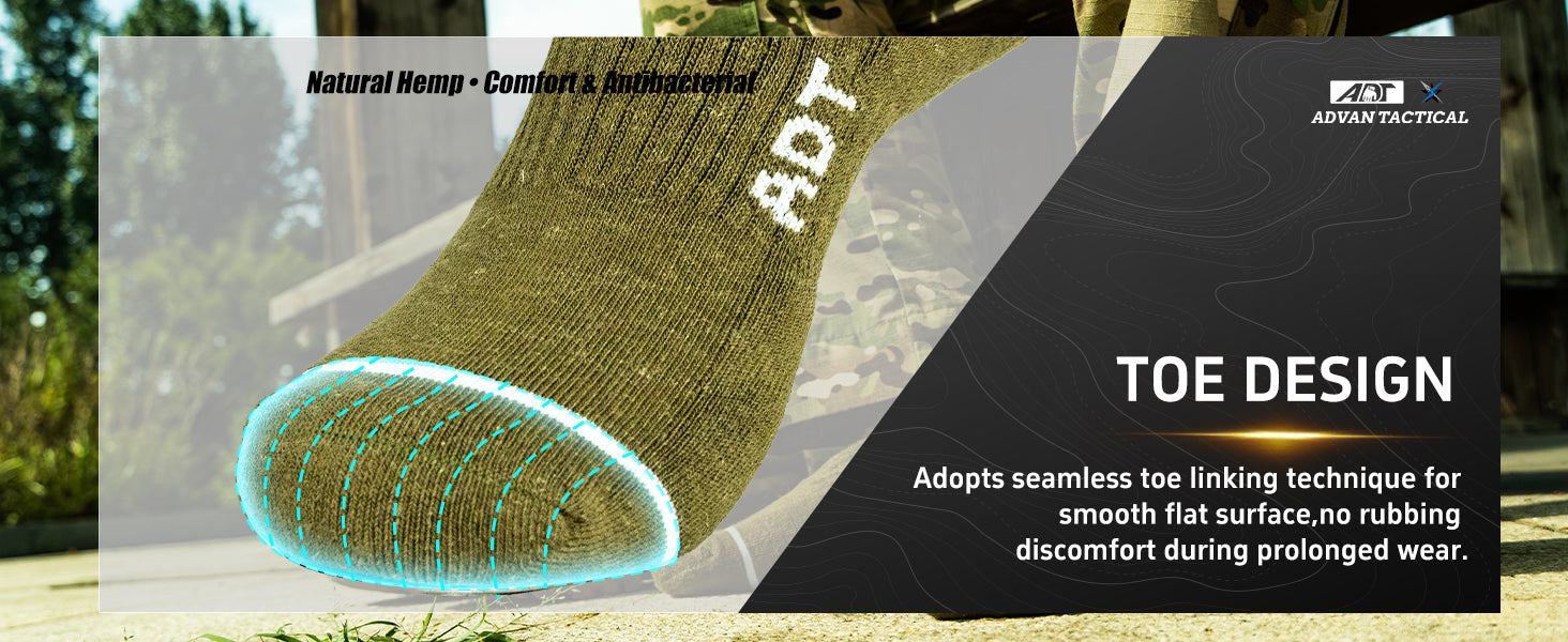 Yunfeng Functional Hemp Tactical Socks | Wholesale & Custom Available