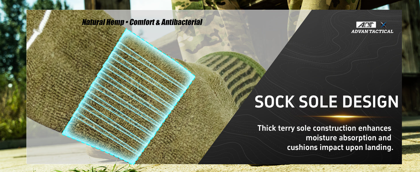 Yunfeng Functional Hemp Tactical Socks | Wholesale & Custom Available